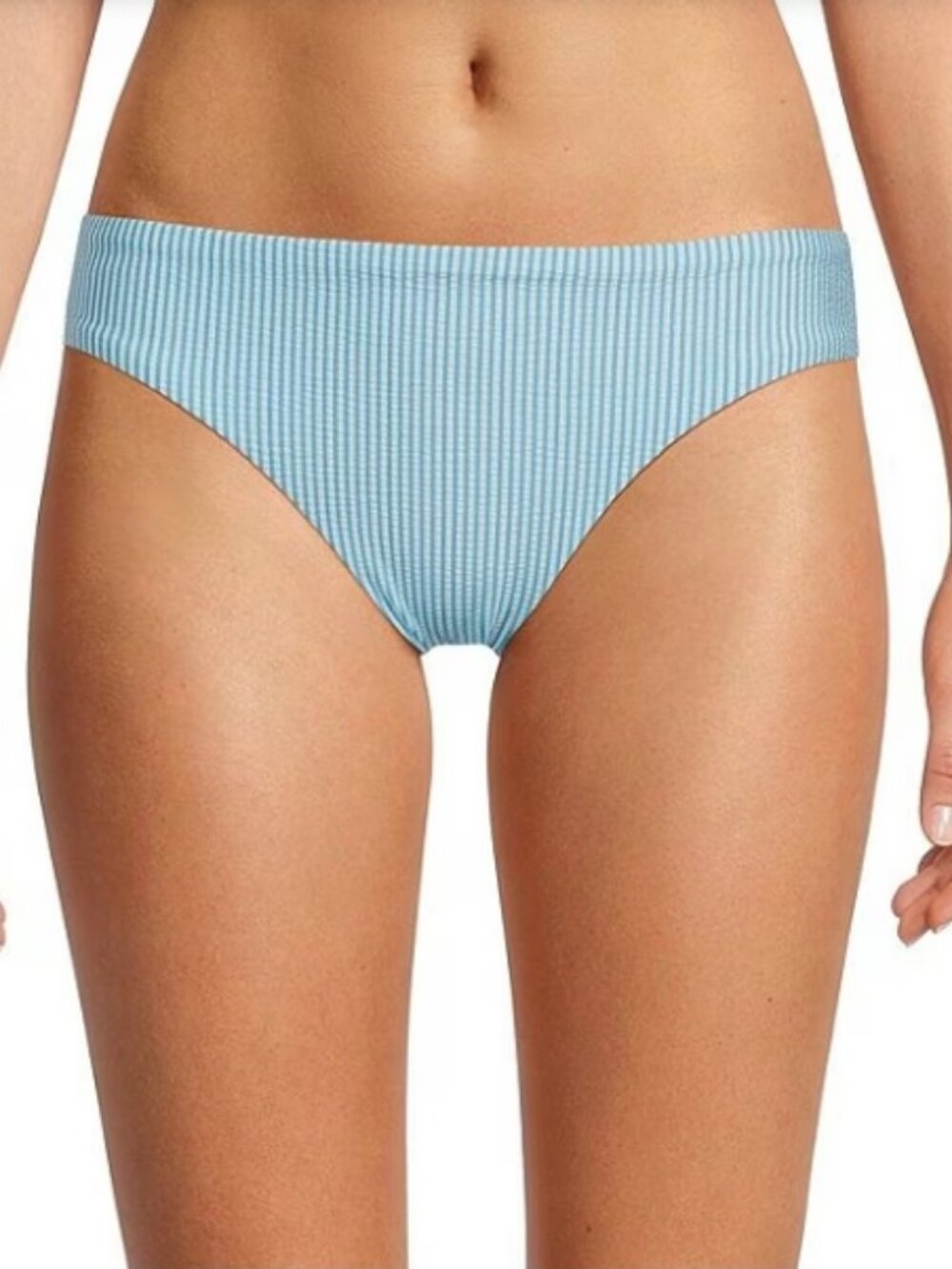 Lilly Pulitzer Capri Blue Seersucker Stripe Hipster Swim Bottom - NWT Size 2
